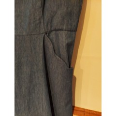Market & Spruce Womens Size XL Blue Denim Sweetheart Scallop Cowgirl Mini