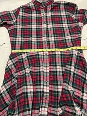 Kiel James Patrick Cozy Cabin Preppy Red Plaid Long Sleeve Mini Dress SizeXL