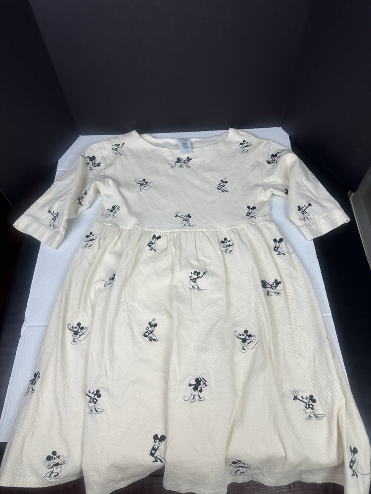 Disney Parks Mickey & Minnie Mouse Vintage-Style Dress M Cream Size Medium