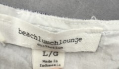 Beach Lunch Lounge Dress L Blue Striped Linen Cotton Coastal Prep Beach Nautical