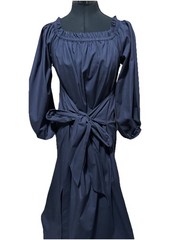 Stunning Scanlan Theodore Navy Off Shoulder Maxi Dress Tie Front Dress Size 8