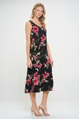 Jostar, Travel Knit Dress, long A-Line,Tank, Stretchy NO-IRON poly/span. 431m