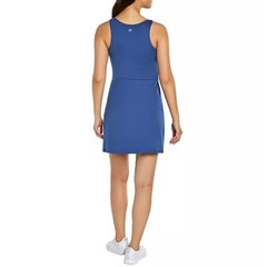 GapFit Blue Sporty V-Neck Active Athletic Dress Built-in Shorts with Pockets Gym