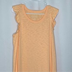 Universal Thread Womens Maxi T Shirt Dress Peachy Size Large Orange Sleeveless