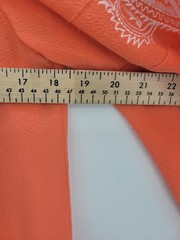 Sugar Lips Dress Womens Medium Orange Bell Sleeve Lace Up Embroidered Boho