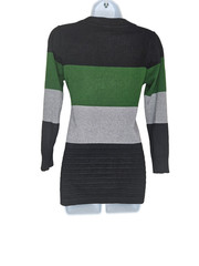 Heng Yuan Xiang Colorblock Sweater Dress 110 Green Gray Black Knit Beijing 2008