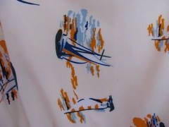 Antonio Melani Beige Blue Orange Sailboat Sun Dress Size 10
