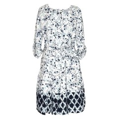 NWT Kaktus Shirt Dress Button Up Abstract Belted Pleated Pockets Blue White XXL