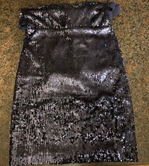 Lulus Navy Lined Sequin Dress Size S Open Zip Back Body Contour Party Free Ship