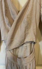 Boho NWT OPT Fara Neutral WRAP CUT OUT DRESS Ties in Back Cut Out in Front S