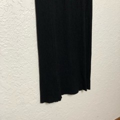 Zara black ribbed knit turtleneck button sleeve maxi sweater dress size Small