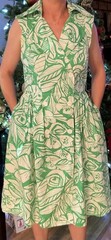 Teri Jon Rickie Freeman Fit & Flare Dress 97%Cotton 3%Spandex Floral Print Sz.10