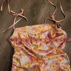 For Love & Lemons Floral Corset Mini Dress XS Satin Coquette Fairy Bachelorette
