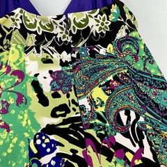 ECI New York Green Boho Sundress Womens 8 Patchwork Paisley Babydoll Shift Beach