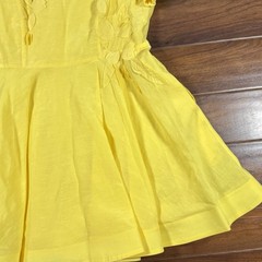 Antonio Melani Women’s Size 14 Yellow Floral Appliqué Iris Linen Mini Dress