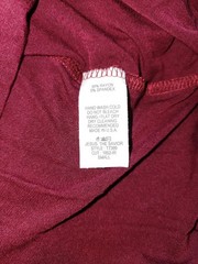 Reborn J Burgundy Solid Knit A-Line T-Shirt Dress Long Sleeve Round Neck SMALL
