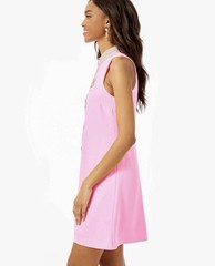 💖Lilly Pulitzer JANE HIGH COLLAR SHIFT DRESS Pelican Pink Gold 4