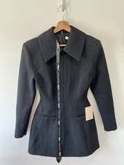 Odd Muse London The Ultimate Muse Mini Dress Womens S Black Zip Collared New