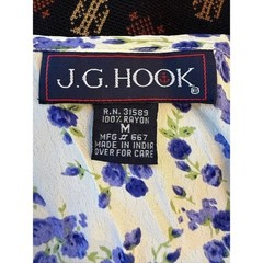 J.G. Hook Womens Blue Floral Rayon Sleeveless Tiered Maxi Dress Medium