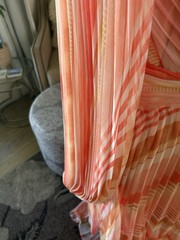 Acler Astone striped pleated Maxi dress in coral size 4 influencer favorite $595