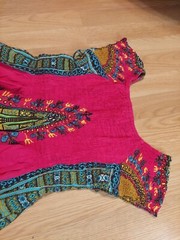 Jessica Taylor Dress Maxi Cap Sleeve Elastic Top Size Large (See Photos For Size