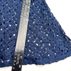 SPEECHLESS Womens Medium Navy Blue Crochet Lace Mini Dress Short Sleeve Cover Up