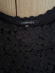 Women’s Courage.b Black Floral Appliqué Design Sleeveless Dress – Size M