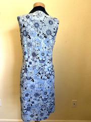 Vintage Talbots Petites Blue Floral Polo Dress M Cotton Sleeveless Preppy Golf