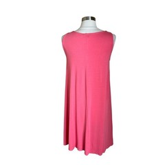 Eileen Fisher Pink Viscose Sleeveless Jersey Flare Dress Womens Medium