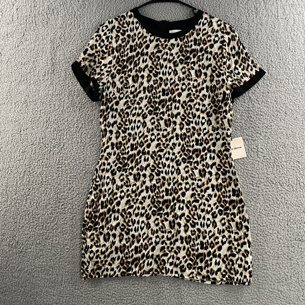Superdown Womens Dress Multicolor Animal Print Harper Lined 100% Rayon