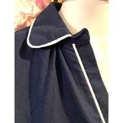 Kiel James Patrick Dress Nautical Tiered Sleeveless with White Piping Trim