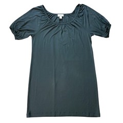 Ann Taylor Loft Womens Dress sz Small Army Green Pullover Short Sleeves Stretch