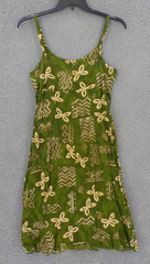 Hawaiian Moon Sundress Womens SZ L Forest Green Spaghetti Strap Zipper Back NWT