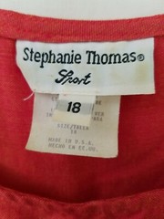 STEPHANIE THOMAS REDISH ORANGE SHEATH DRESS SIZE 18 #2601