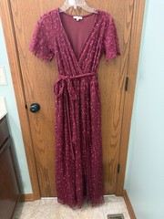 Women’s Wine Color Maxi Dress Size Small