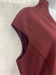 NWT Alexia Admor Size XL Burgundy V-Neck Solid Knit Exposed Zip Mini Dress NEW