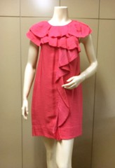 $194 BCBG BT RASPBERRY « MII6D753 » RUFFLE SLEEVELESS DRESS NWT 08