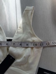 Lulus Divide and Contour White Ribbed Cutout Bodycon Midi Dress Size XXS NWT