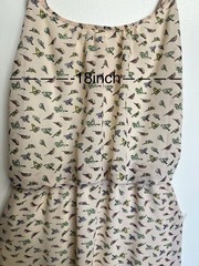 She&rsquo;s Cool Beige Bird Print Sleeveless Maxi Dress Spaghetti Strap Size M