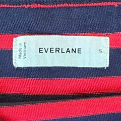 Everlane 100% Organic Cotton Striped T-Shirt Dress Small Nautical Navy Red EUC