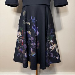 NWOT Ted Baker London Alephie Skater Dress in Black Size 2 US 4-6