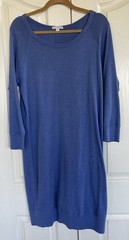 EUC STANDARD JAMES PERSE Raglan Sleeve Blue French Terry Sweatshirt Dress 4 (XL)
