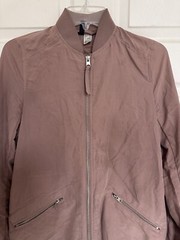 H&M Divided Long Mauve Jacket Size 2
