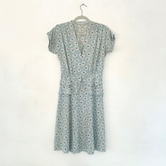 vintage 1940s rayon dress blouse shirt shirtdress bode 1930s 1950s 30s 40s 50s S