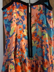 Kensie S Artsy Floral Ruffles Flapper Style Short Dress