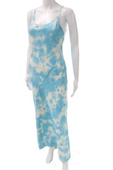 Thakoon Womens Blue Tie Dye Slip Dress Sleeveless Scoop Neck Mid-Calf Size 0