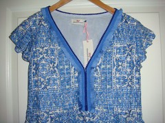 NWT Women&rsquo;s Vineyard Vines Cay Scarf Print Pintuck Dress~WhiteCap~S,M,L&XL