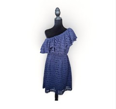 Chelsea Theodore Dress Small One Shoulder Boho Eyelet Beach Romantic Size M NWT