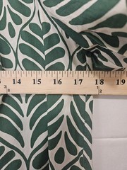 H&M Green and Cream Leaf-Print Mini Dress