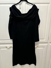Universal Thread Long Sleeve Midi Bodycon Black Dress Women’s Size L